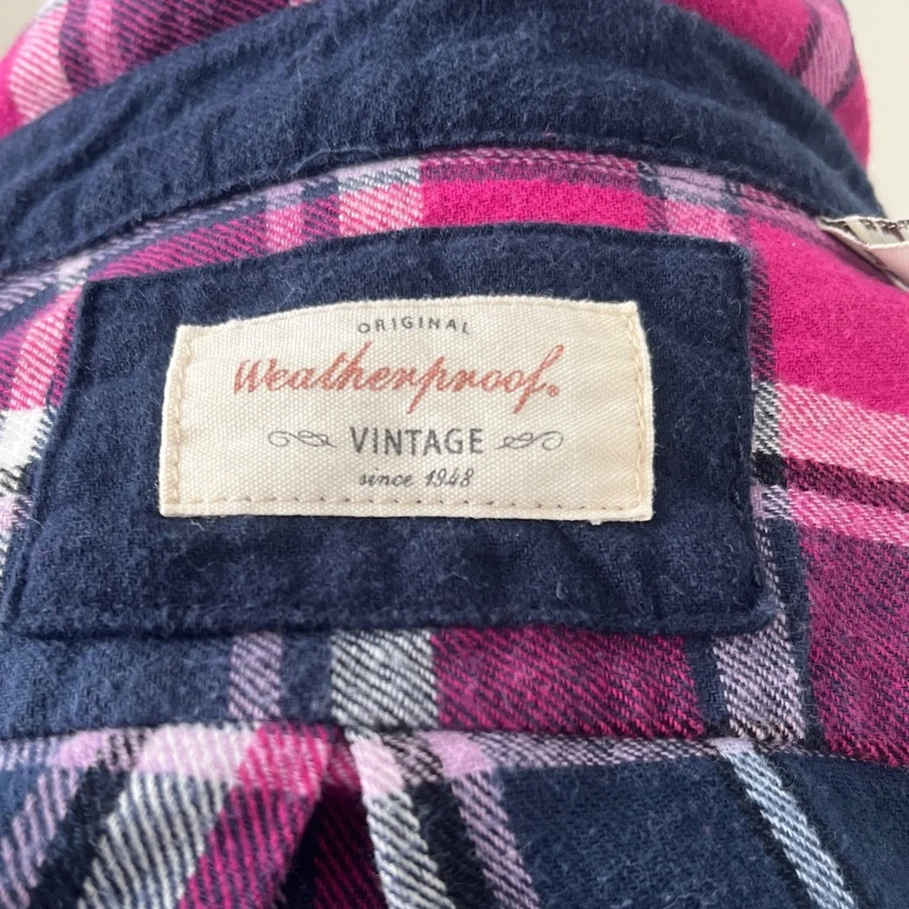 Weatherproof Vintage Ladies' Flannel Plaid Button Down Shirt | Size Medium - Picture 11 of 13